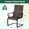 Costway Set of 2 Patio Chairs C-Spring Motion Chairs with Quick-drying & Breathable Fabric
